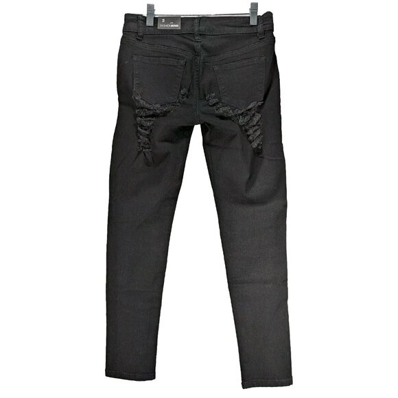 Fashion Nova All The Booty Ripped Skinny Jeans Black Womens 3 Distressed NWT - Picture 2 of 9